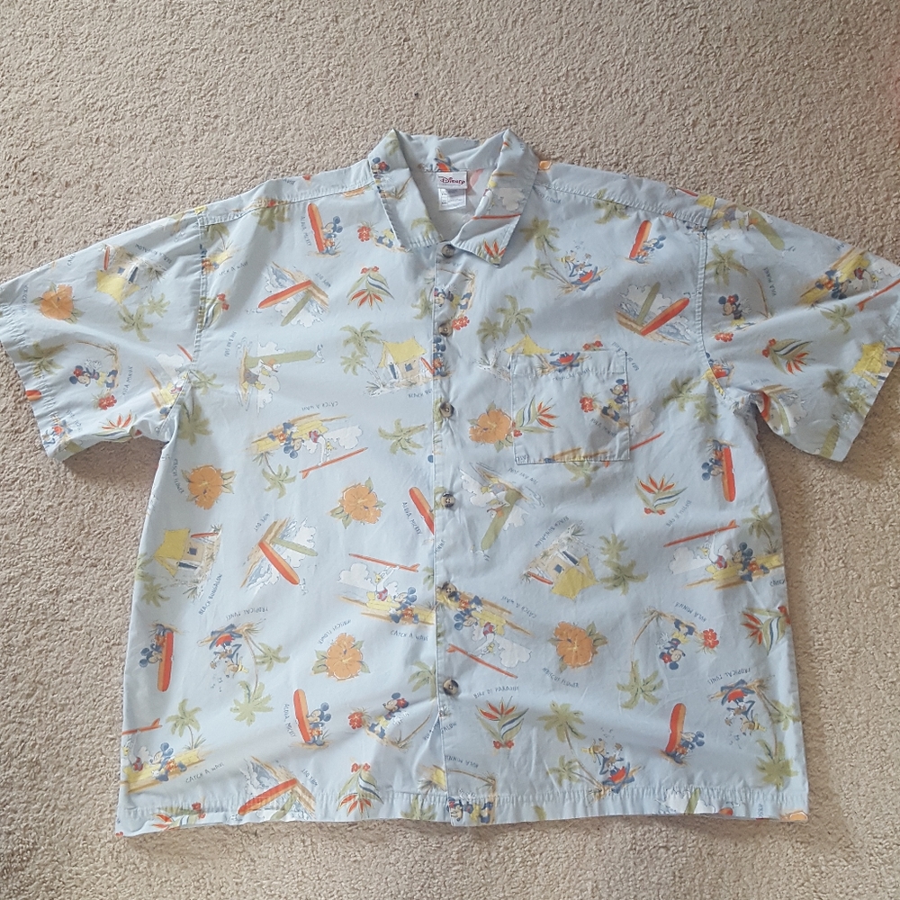 Disney Vacation Short Sleeve Button Down